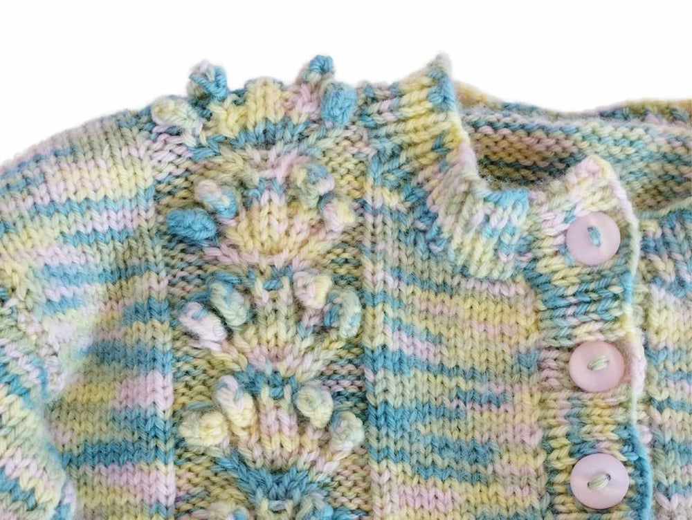 Meadow Baby Cardigan and Booties Set Pure Wool