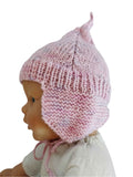 Newborn Girl Pointy Knitted Hat