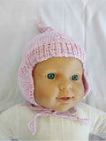 Newborn Girl Pointy Knitted Hat