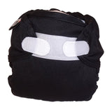 Real Nappies reusable cloth nappies-Snug Wrap Nappy Cover - NEWBORN (2.5-6kg)-Black